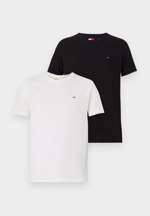 Tommy Jeans SLIM TEE 2 PACK - Basic T-shirt - black/ecru