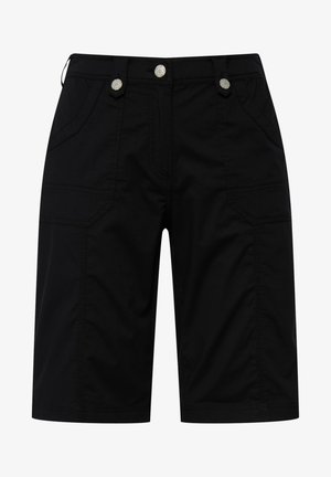 Ulla Popken, BERMUDA STYLE CARGO, 4 POCHES. CEINTURE CONFORTABLE. - Shorts - black