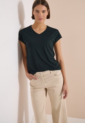Cecil, T-SHIRT WITH MONOCHROME BURNOUT PATTERN - T-shirt imprimé - palm breeze green