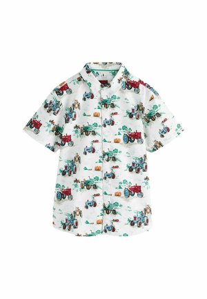 REGULAR FIT - CATH KIDSTON 100% COTTON SHORT SLEEVE SHIRT  . - Skjorter - white tractor print