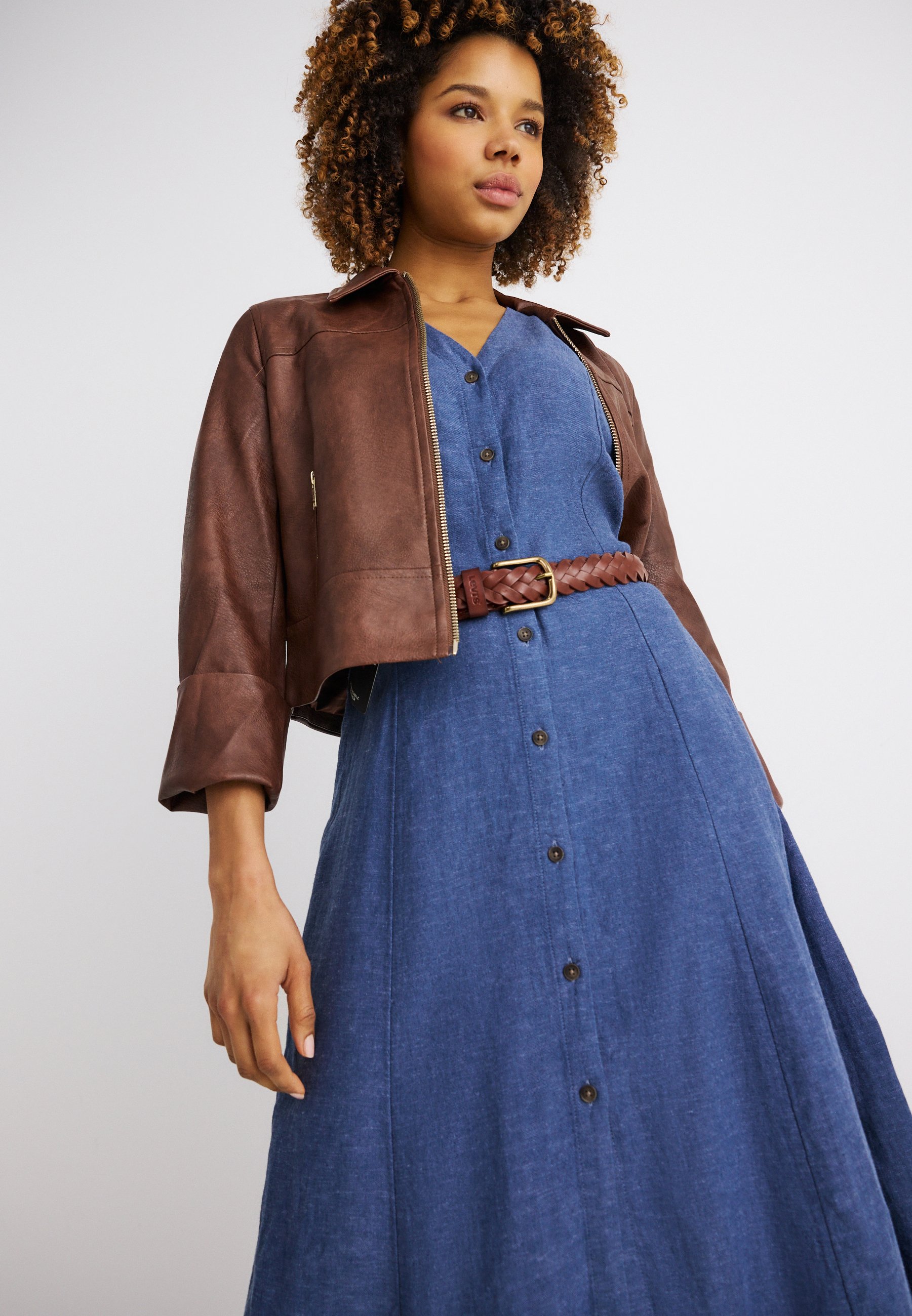 MSCH Copenhagen GINIA 2/4 DRESS - Shirt dress - indigo melange