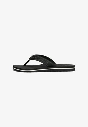 Tommy Hilfiger WEBBING TONAL LOGO - Chanclas de dedo - black