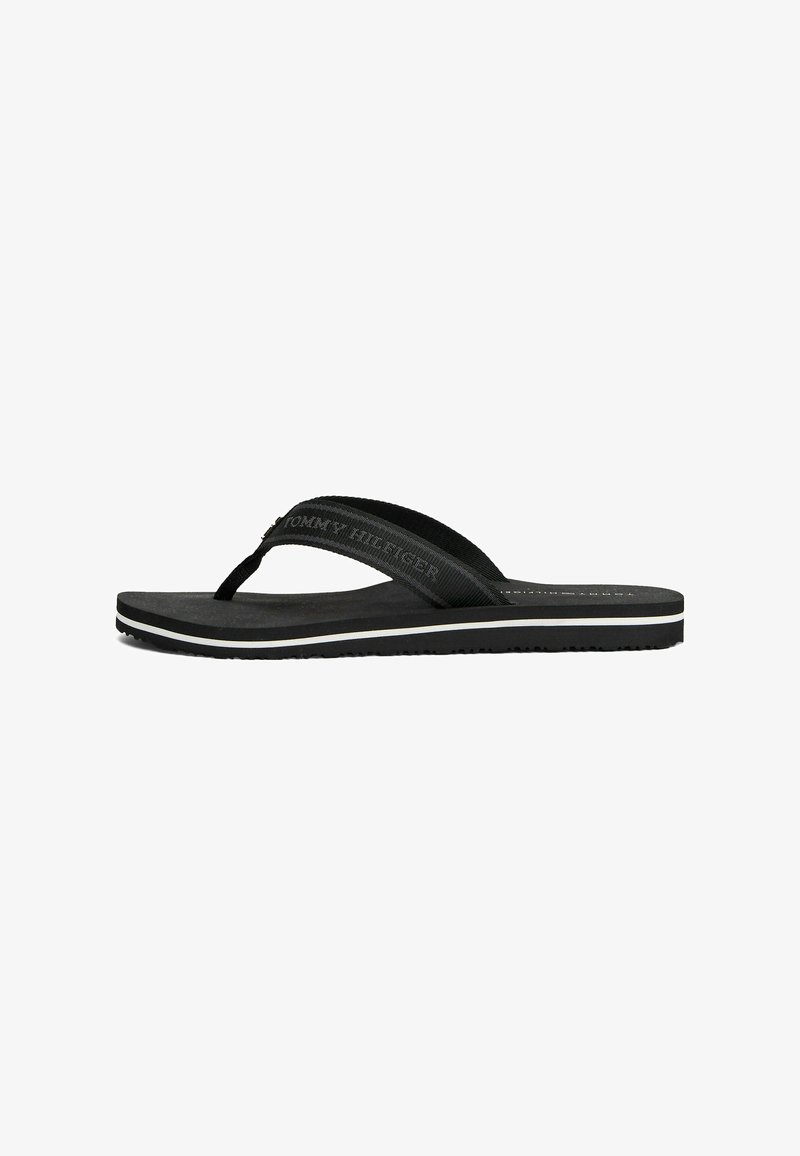 Tommy Hilfiger WEBBING TONAL LOGO - Teenslippers - black