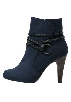 High Heel Stiefelette - dark blue