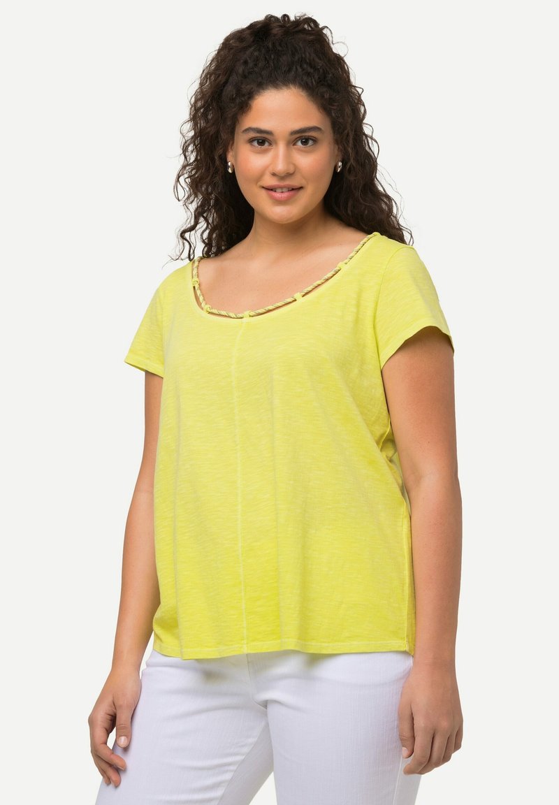 Ulla Popken T-shirt basic - yellow-mottled