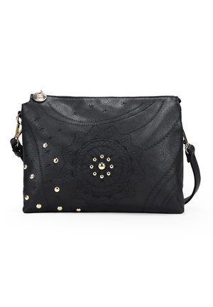 CON BORDADO Y TACHAS - Bandolera - black