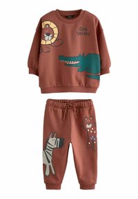 Next OVERSIZED PRINTED SET - Survêtement - rust brown safari animals