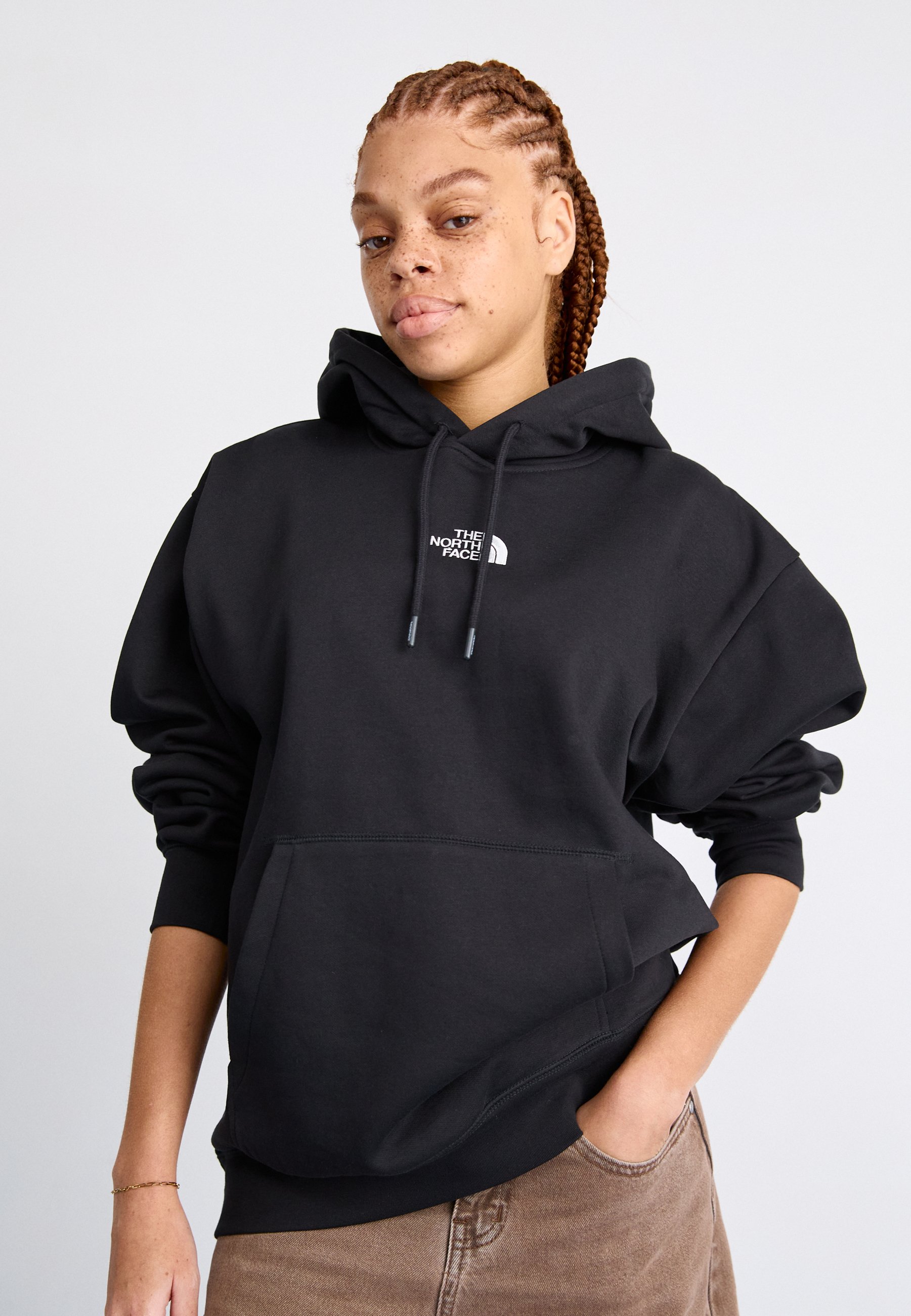 The North Face ESSENTIAL OVERSIZE HOODIE - Hanorac - black/negru The North Face ESSENTIAL OVERSIZE HOODIE - Hanorac - black/negru