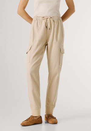 MID WAIST JOGGER NEW CRUSADE - Pantalon cargo - natural beige