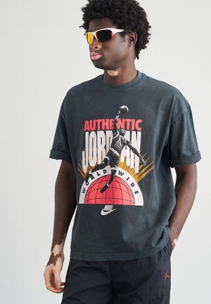 REISSUE CREW - T-shirt con stampa - off noir/infrared