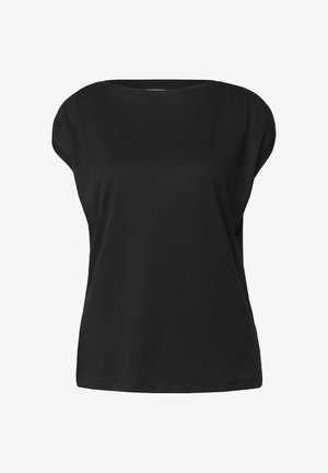 Street One, DROPPED SHOULDER SHIRT MIT RAFFUNG - T-shirt basic - black