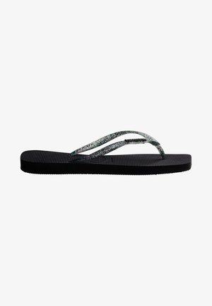 Havaianas HAVAIANAS FLIP FLOP SQUARE LOGO METALLIC - Infradito da bagno - black