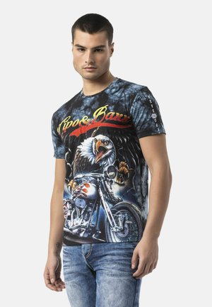 Cipo & Baxx, T-SHIRT MIT DIGITALDRUCK UND RUNDHALS - T-shirt imprimé - blau