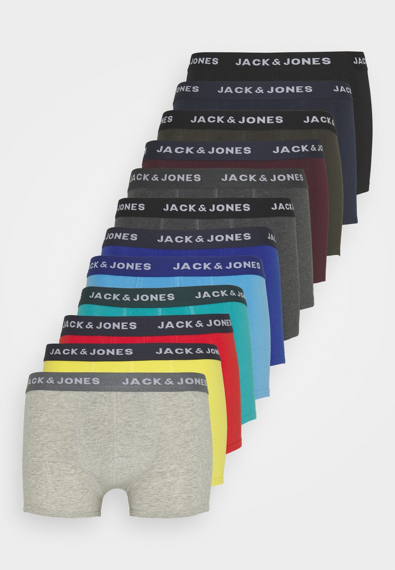 Jack & Jones JACSOLID TRUNKS 12 PACK - Cuecas boxer - navy blazer/black/firey red