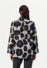 Marimekko ARIA TUMMA - Blúzka so zapínaním na gombíky - grey/black/brown