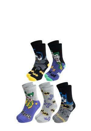 DC COMICS - BATMAN, 5ER PACK DC COMICS BATMAN   JOKER SOCKEN SNEAKER STRÜMPFE 40-45 - Socks - mehrfarbig