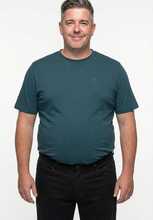 SHORT SLEEVE ROUND NECK - Camiseta básica - deep green