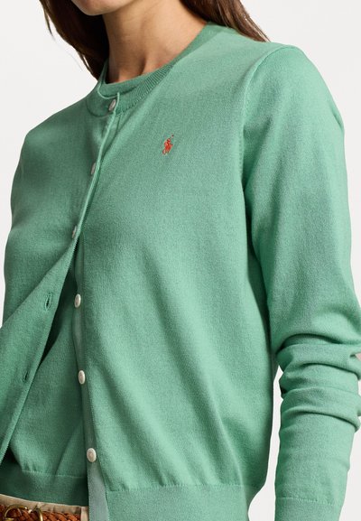Polo Ralph Lauren PIMA COTTON LONG SLEEVE CARDIGAN - Gilet - haven green