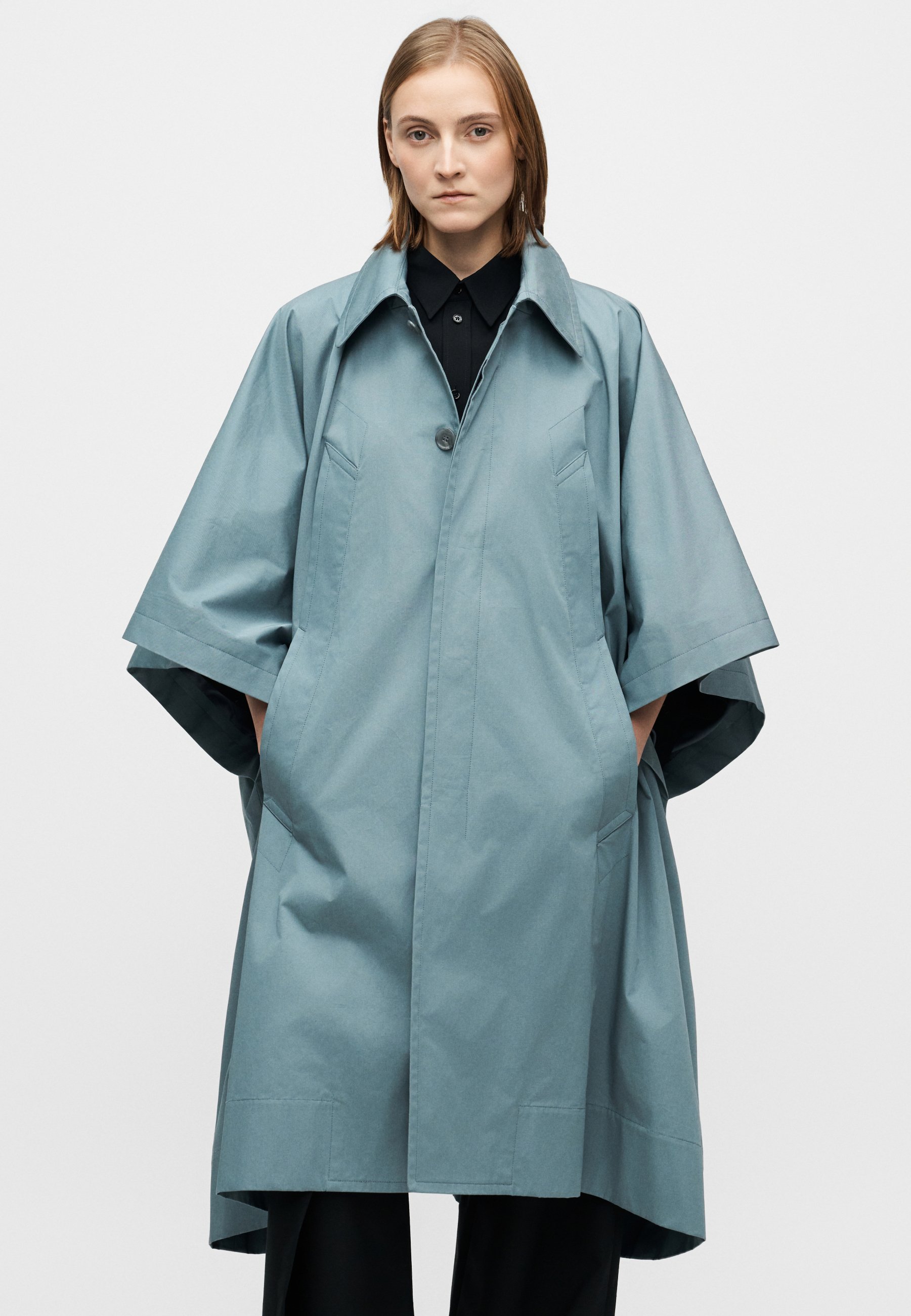 MM6 Maison Margiela TRENCH COAT - Trenchcoat - grey blue/blue-grey