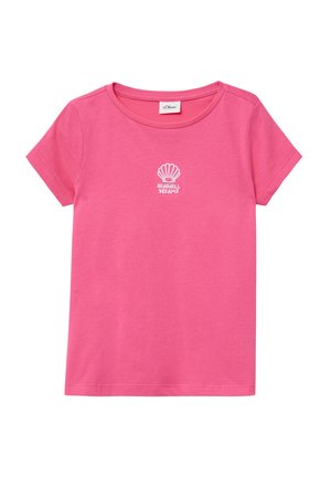 AUSGESTELLTES MIT STICKEREI - T-Shirt print - pink