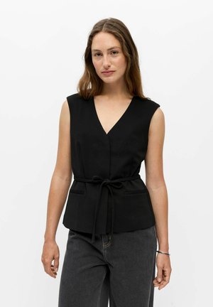 Object WESTE GÜRTEL V-AUSSCHNITT - Veste sans manches - black