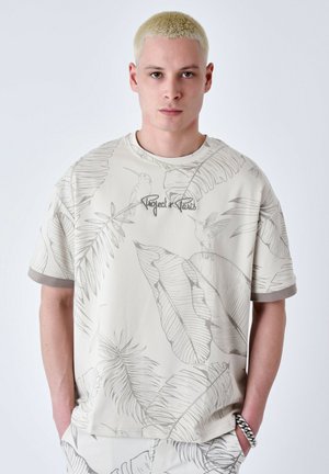 IMPRIMÉ LUXURIANT - Camiseta estampada - greige