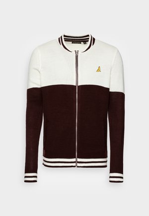 EDMOND - Cardigan - oxblood/vintage white