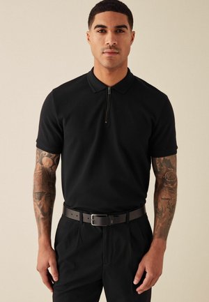 TEXTURED - Polo - black