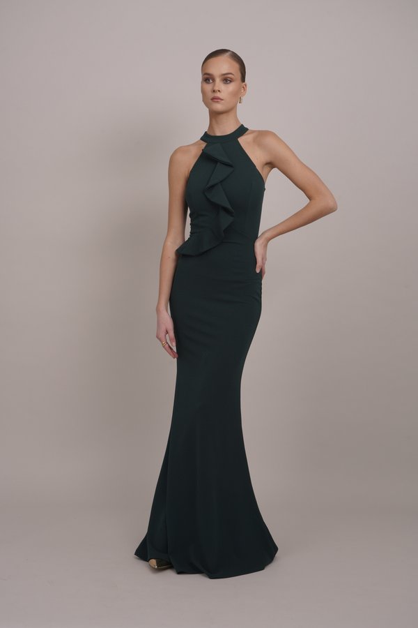 TILLY RUFFLE HALTER NECK MAXI DRESS - Occasion wear