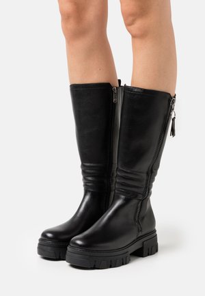 Marco Tozzi Keilstiefel - black antic