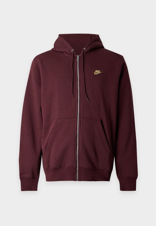 Nike M NK CLUB BB FZ HOODIE - Sudadera con cremallera - burgundy crush/metallic gold-coloured — photo 5