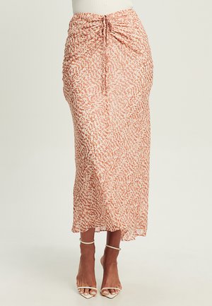 TUSSAH LEILA  - Maksi sijonas - beige lurex abstract
