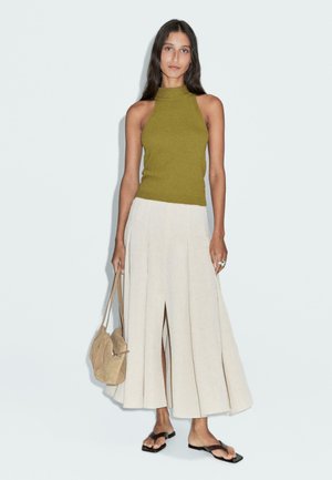 TEXTURED HALTERNECK  - Débardeur - mottled dark green