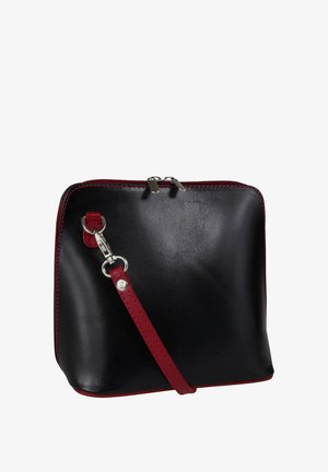 DrachenLeder TOSCANTO - Schoudertas - schwarz rot