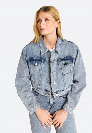Rich & Royal MIT KNOPFLEISTE UND BRUSTTASCHEN - Jeansjacke - denim blue