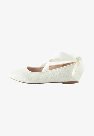 TIE OCCASION - Ballerines - white glitter