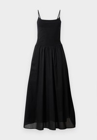 MIXED MEDIA TANK MAXI DRESS - Maksikleit - true black
