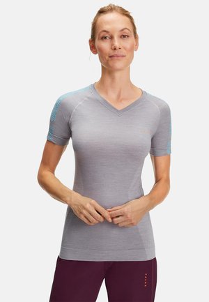 FALKE, Print T-shirt - grey grey