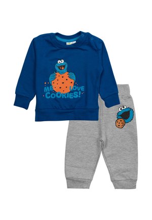 SET - Tracksuit - grau/blau