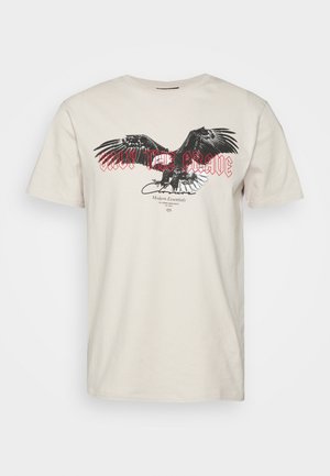 EAGLE GRAPHIC TEE - Print T-shirt - stone