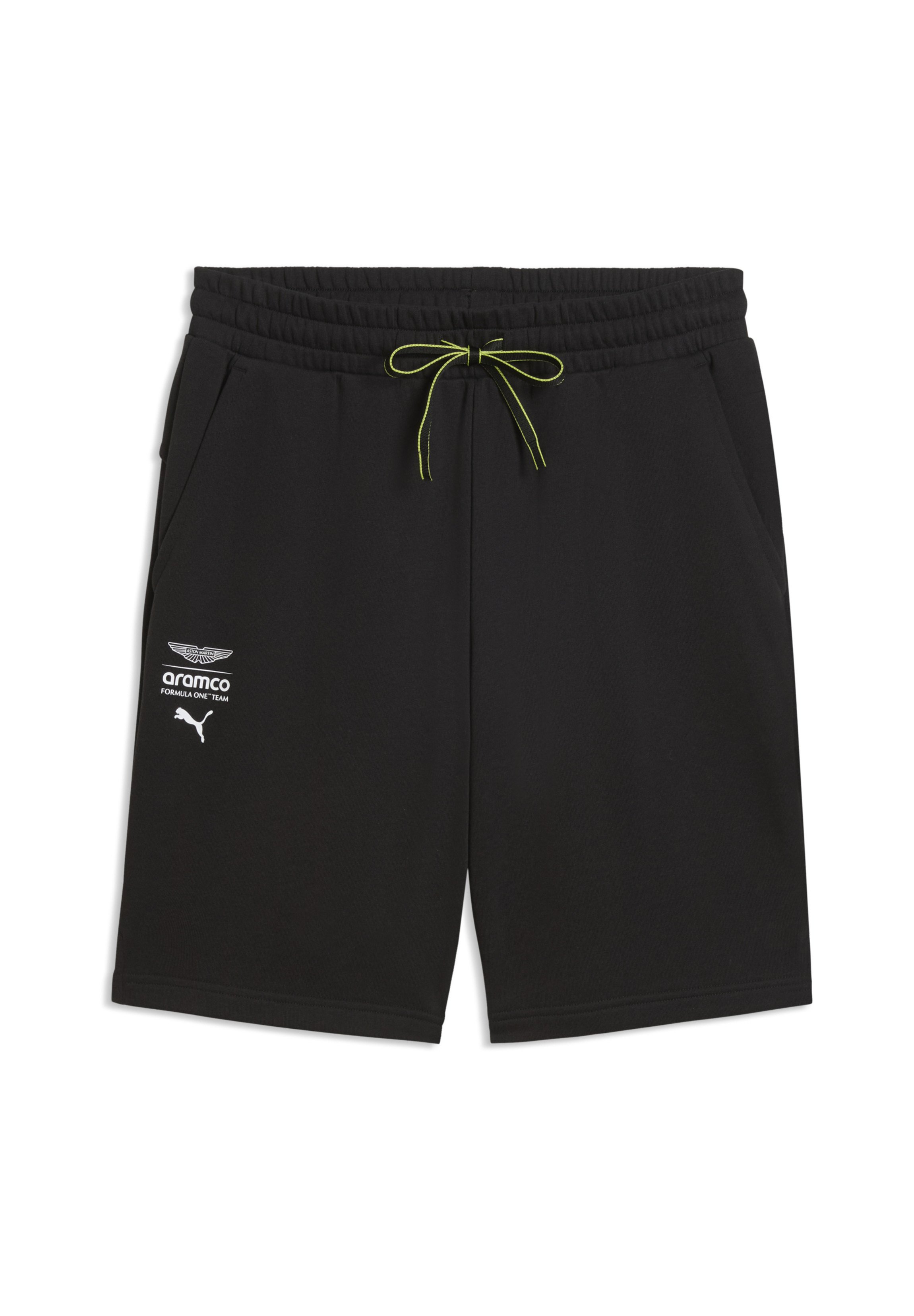 PUMA X ASTON MARTIN ARAMCO F1® TEAM ESSENTIALS SHORTS - Teplákové kalhoty - black