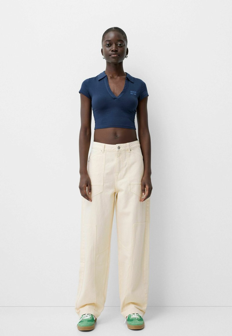 Bershka Broek wit Bershka Broek wit