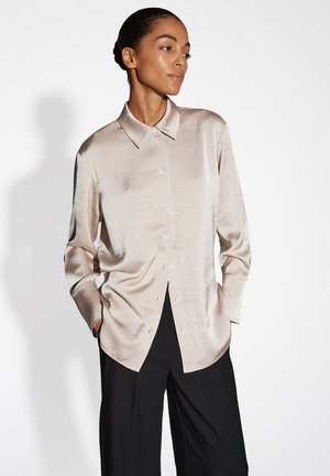 STRAIGHT CUT CRINKLE LOOK - Overhemdblouse - champagne
