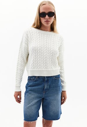 WITH  DETAILS - Jumper - silver birch