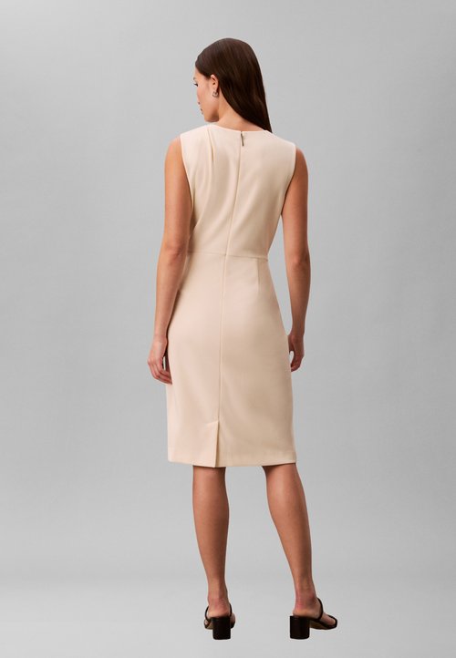 Lauren Ralph Lauren PONTE FIT AND FLARE DRESS - Jerseyklnning - mascarpone  cream/offwhite - Zalando.se