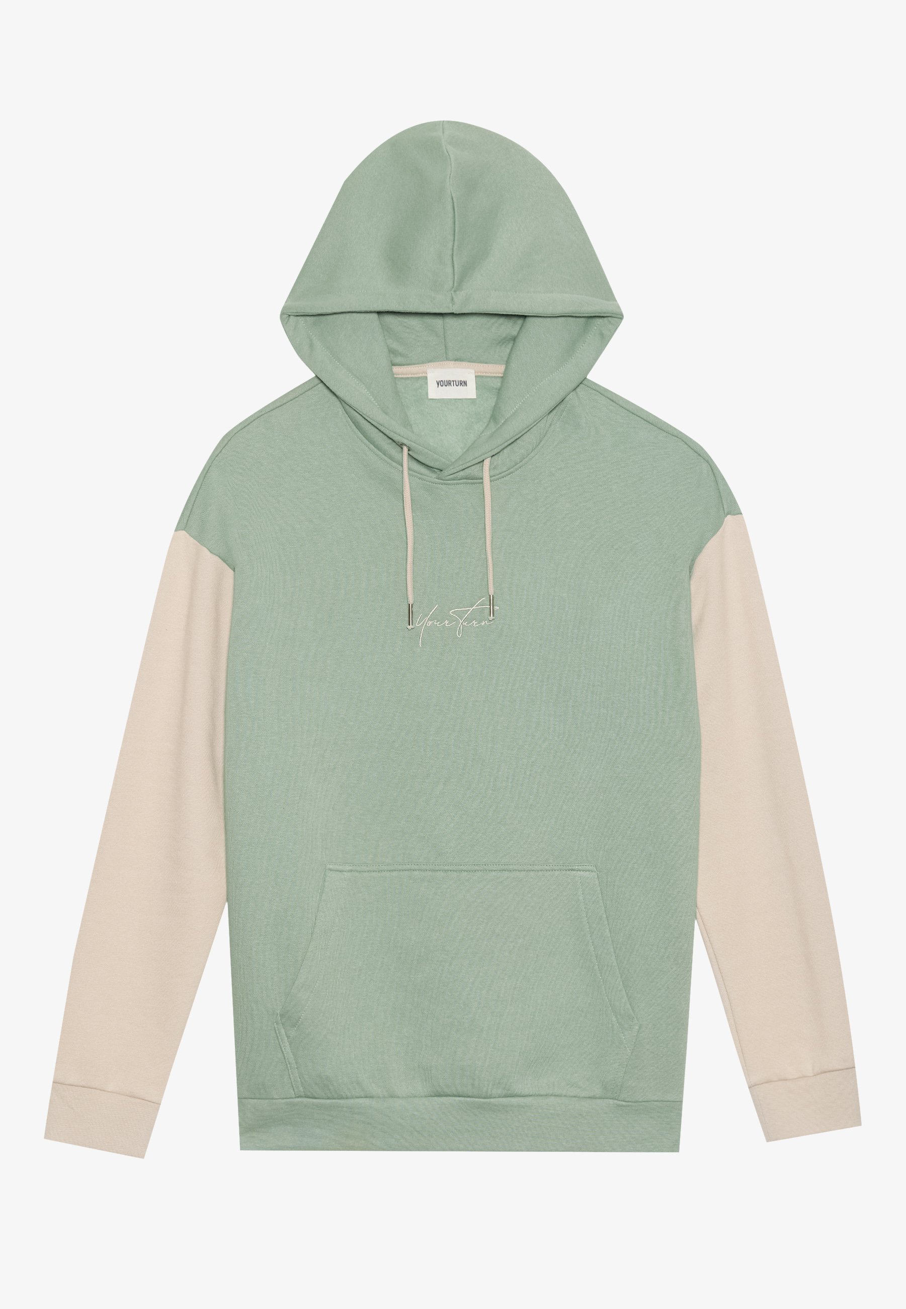 nike metallic swoosh colour block sweatshirt in neutrals