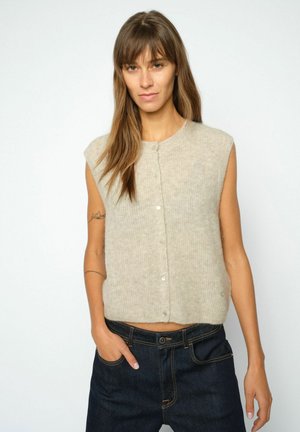 Mos Mosh, MMALMINE THORA KNIT VEST - Weste - feather gray