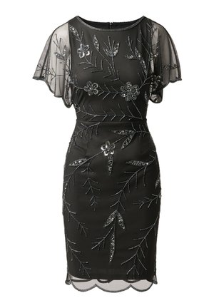 Adrianna Papell, FLUTTER BEADED DRESS - Robe de soirée - blackslashgunmetal
