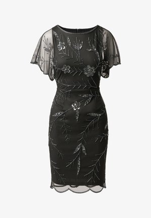 Adrianna Papell, FLUTTER BEADED DRESS - Robe de soirée - blackslashgunmetal