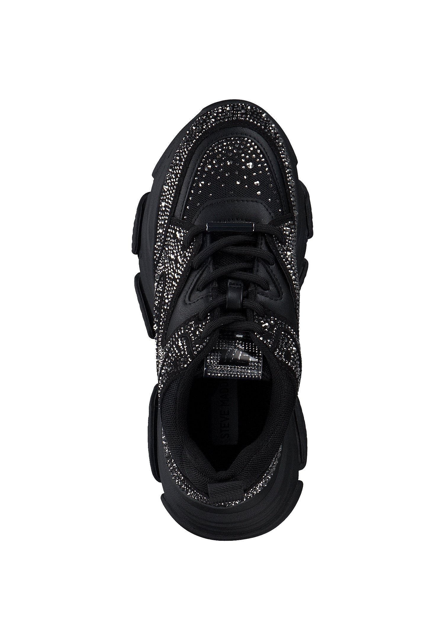 【Steve Madden】厚底ラインストーンスニーカー PRIVY 黒 Steve Madden PRIVY - Sneakers low - black silver/negru